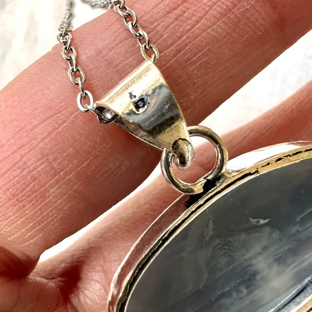 925 Spirit Guides Owyhee Opal Pendant Necklace - Picture 6 of 6
